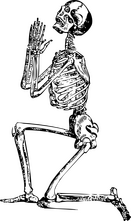kneeling skeleton