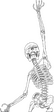 skeleton reaching out